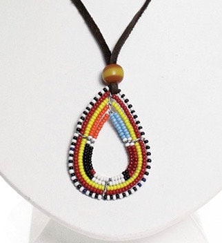 East African Maasai Beaded Tear Drop Necklace | Maasai Beaded Necklace | East African Jewelry | Tribal & Ethnic | Nile Valley Jewelry