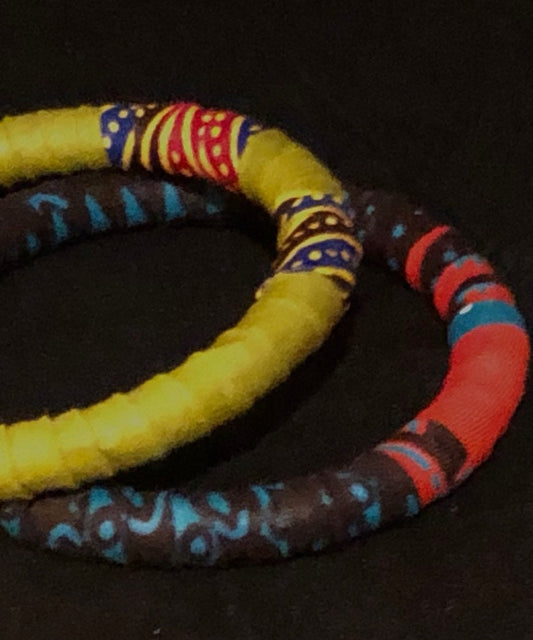 Colorful Kitenge Bangles | East African Kitenge Bangles | African Fabric Jewelry | African Bangles | Tribal & Ethnic | Afrocentric