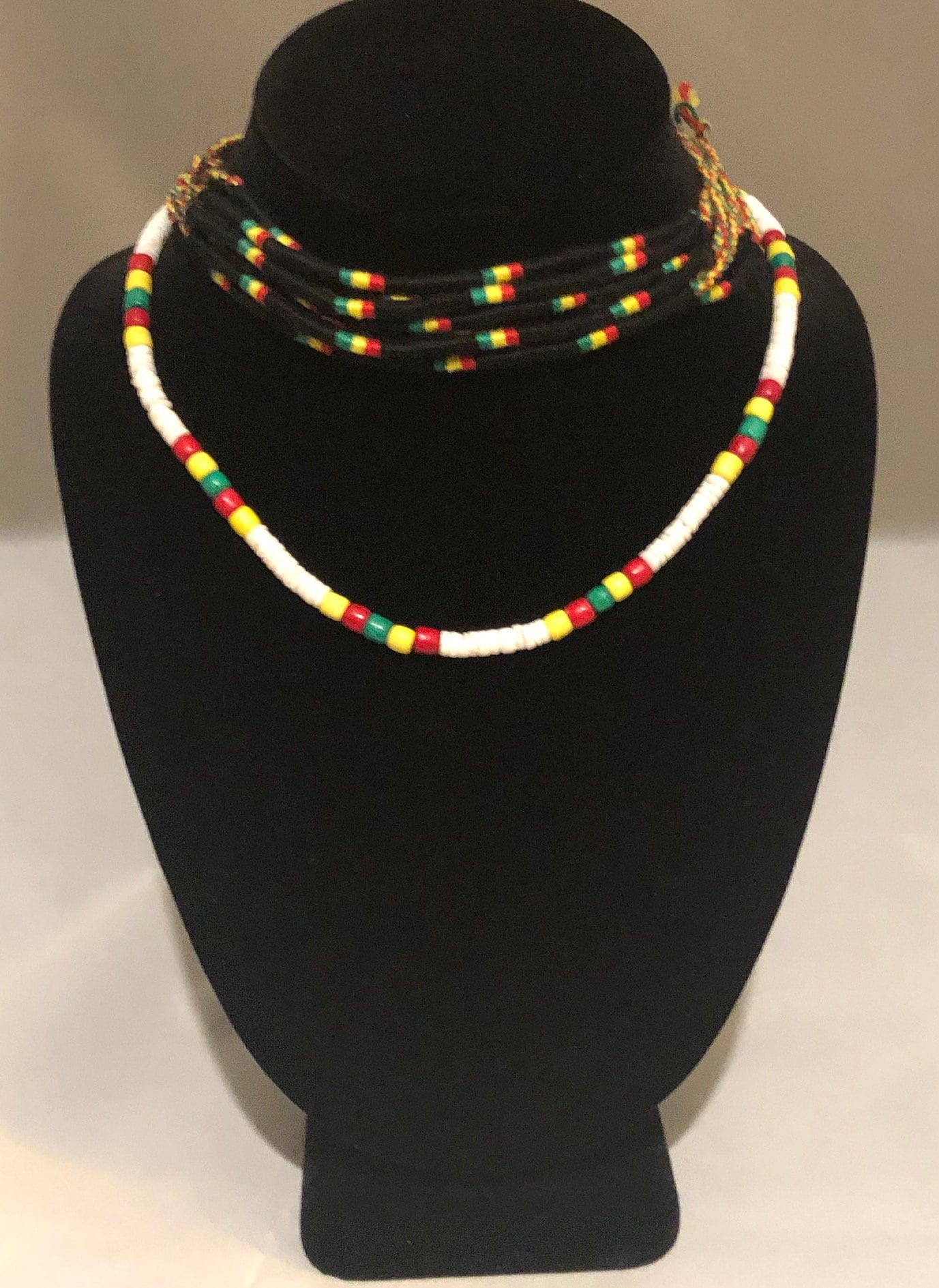 Rasta Shell Necklace | African Shell Necklace | Rastafarian Culture | Tribal & Ethnic | Afrocentric