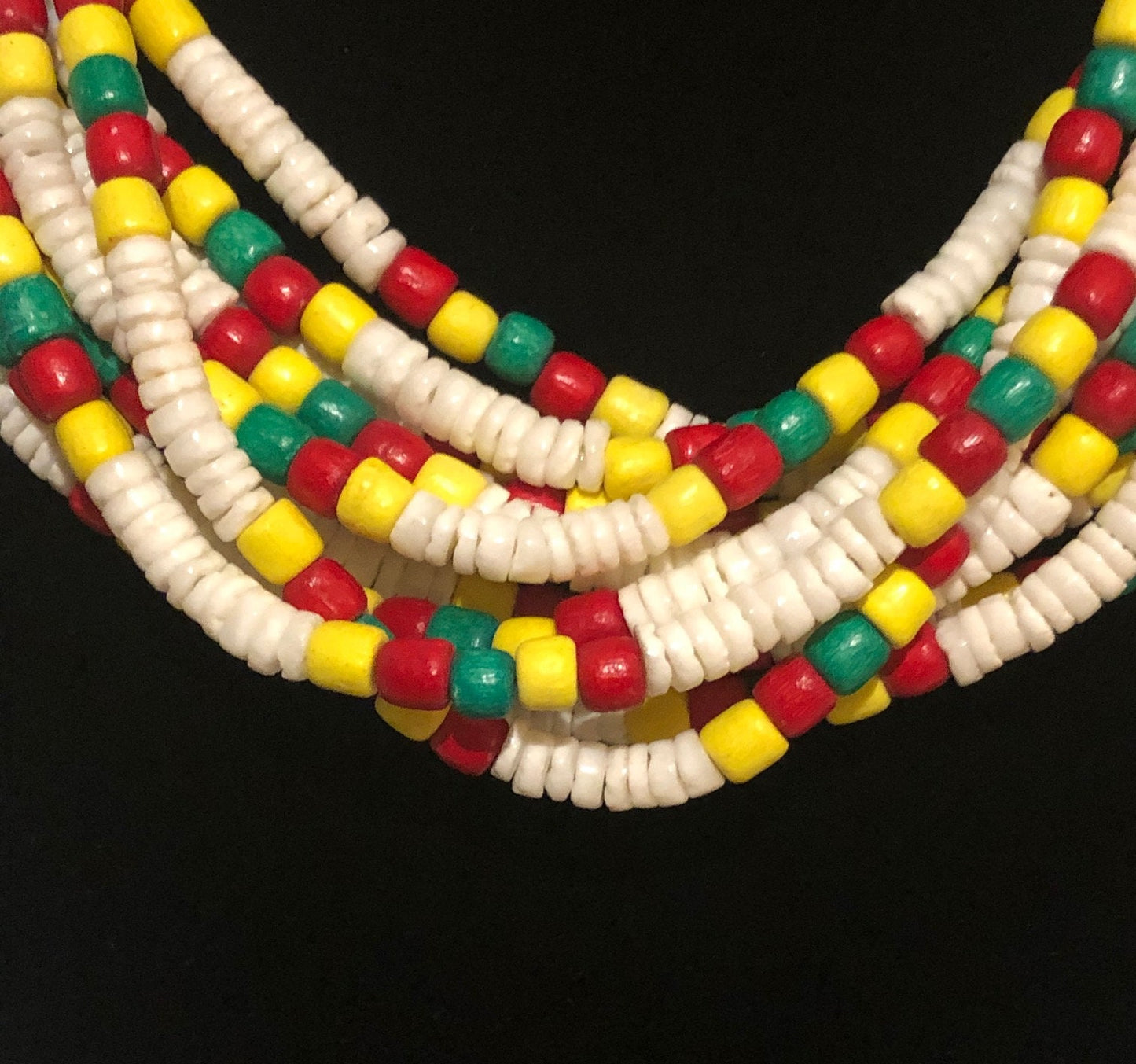 Rasta Shell Necklace | African Shell Necklace | Rastafarian Culture | Tribal & Ethnic | Afrocentric