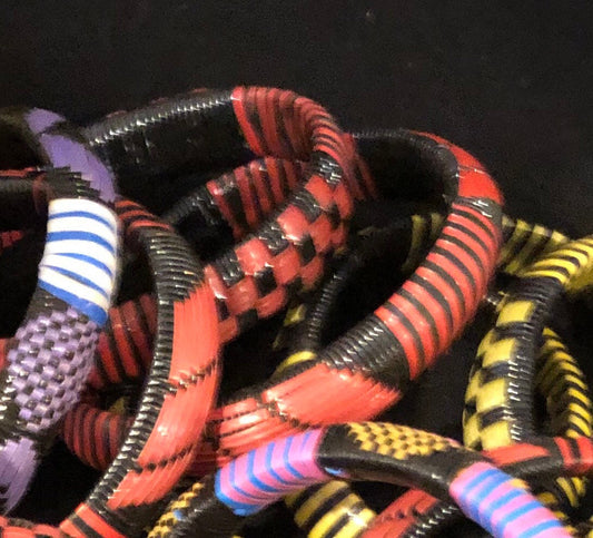 Thick Tuareg Embroidered Bracelet | North African Bracelets | Thick West African Woven Bracelets | Tribal & Ethnic