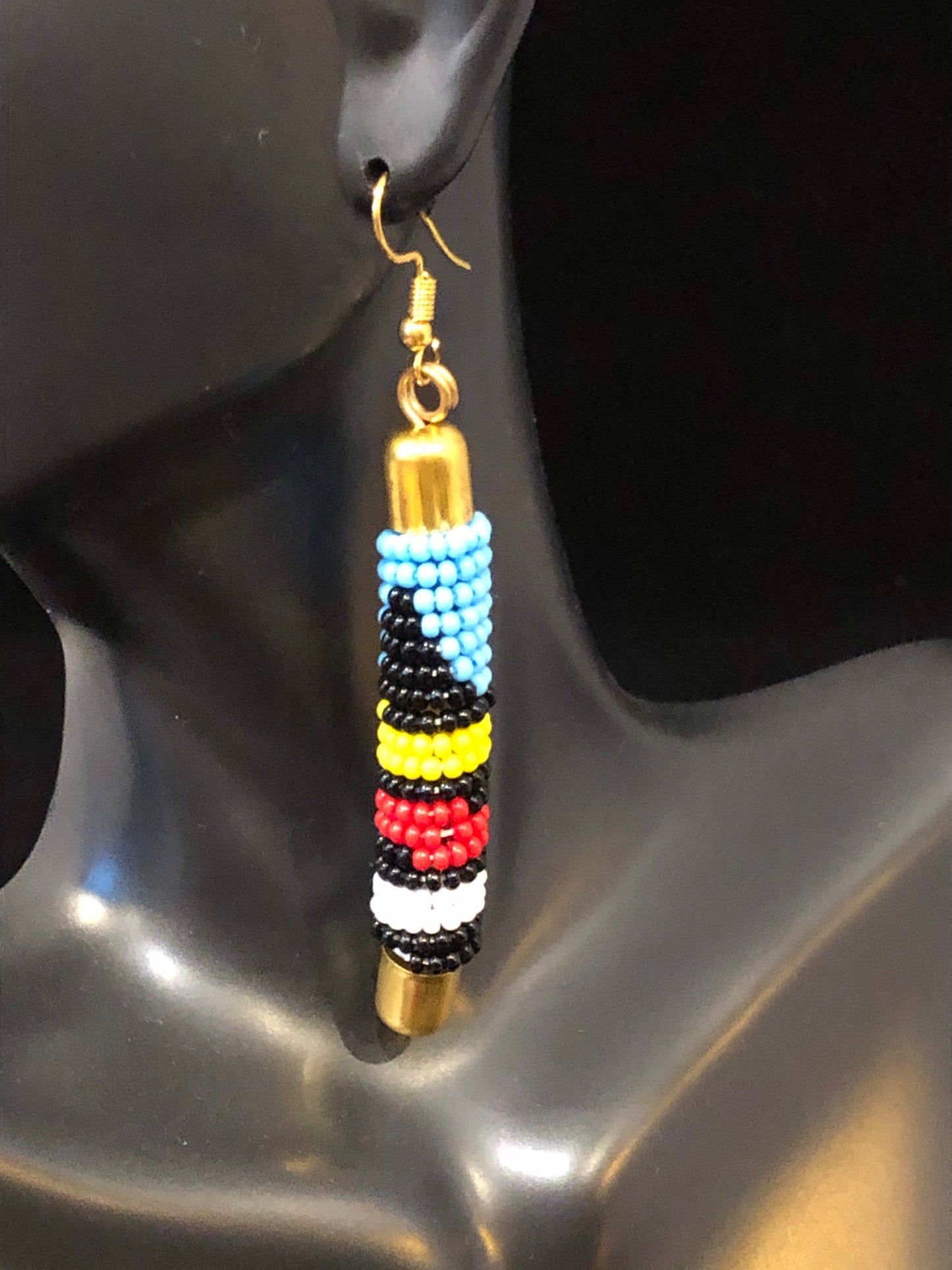 Handcrafted Maasai Beaded Rod Earrings | East African Beaded Earrings | Nile Valley Jewelry | Tribal & Ethnic | Afrocentric