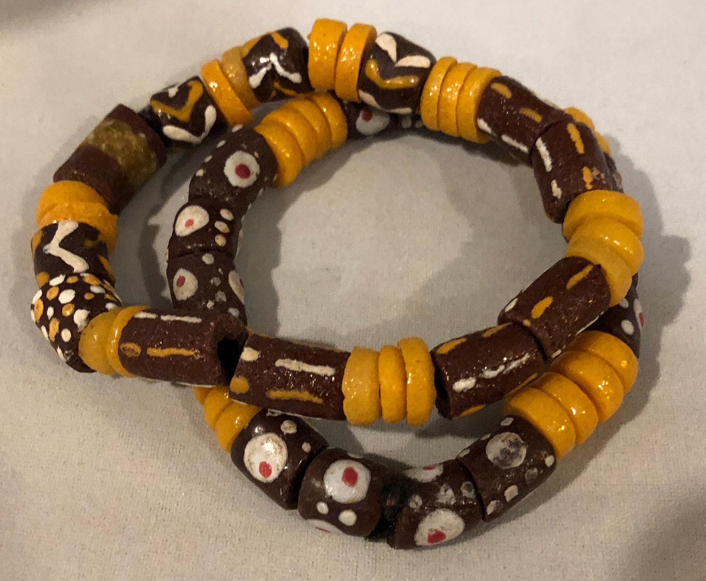 Ashanti Trade Bead Bracelets, Assorted | Ghanaian Trade Bead Bracelets | African Jewelry | West African Bead Bracelets | Tribal & Ethnic