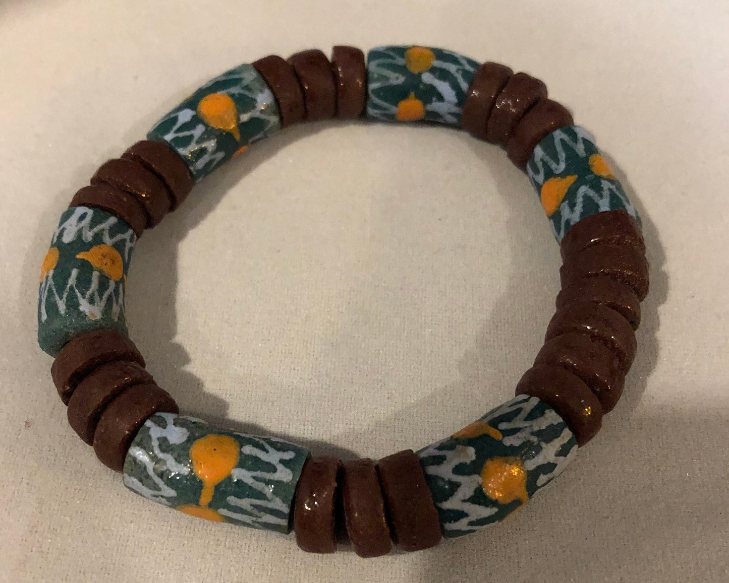 Ashanti Trade Bead Bracelets, Assorted | Ghanaian Trade Bead Bracelets | African Jewelry | West African Bead Bracelets | Tribal & Ethnic