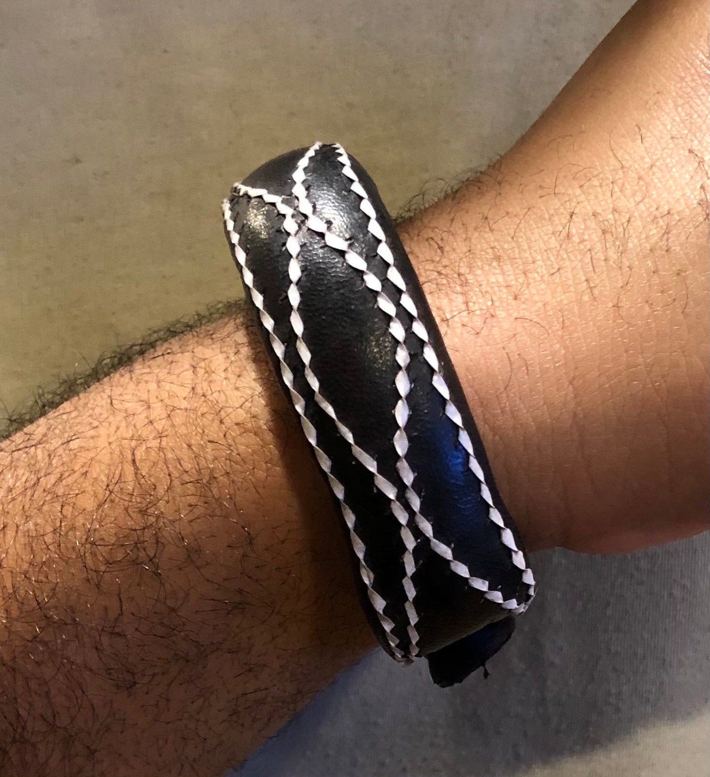 Togolese Leather Bracelet, Black | West African Leather Bracelet | African Jewelry | Tribal & Ethnic | Afrocentric