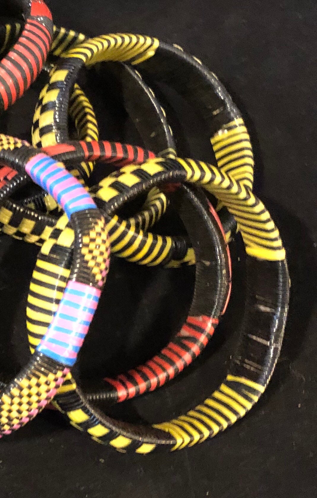 Thick Tuareg Embroidered Bracelet | North African Bracelets | Thick West African Woven Bracelets | Tribal & Ethnic