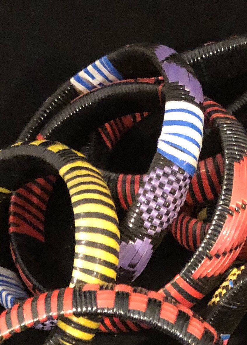 Thick Tuareg Embroidered Bracelet | North African Bracelets | Thick West African Woven Bracelets | Tribal & Ethnic