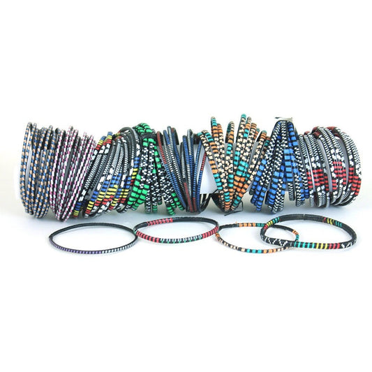 Skinny Tuareg Culture Bracelet | North African Culture Bracelets | Skinny West African Woven Bracelets | Tribal & Ethnic