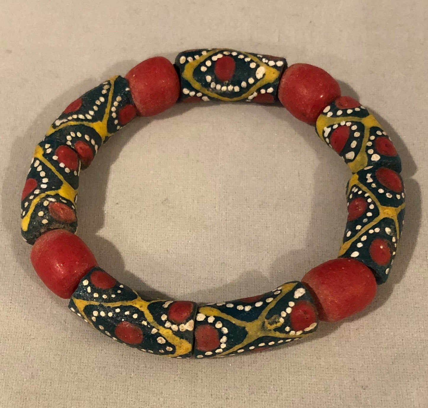 Ashanti Trade Bead Bracelets, Assorted | Ghanaian Trade Bead Bracelets | African Jewelry | West African Bead Bracelets | Tribal & Ethnic