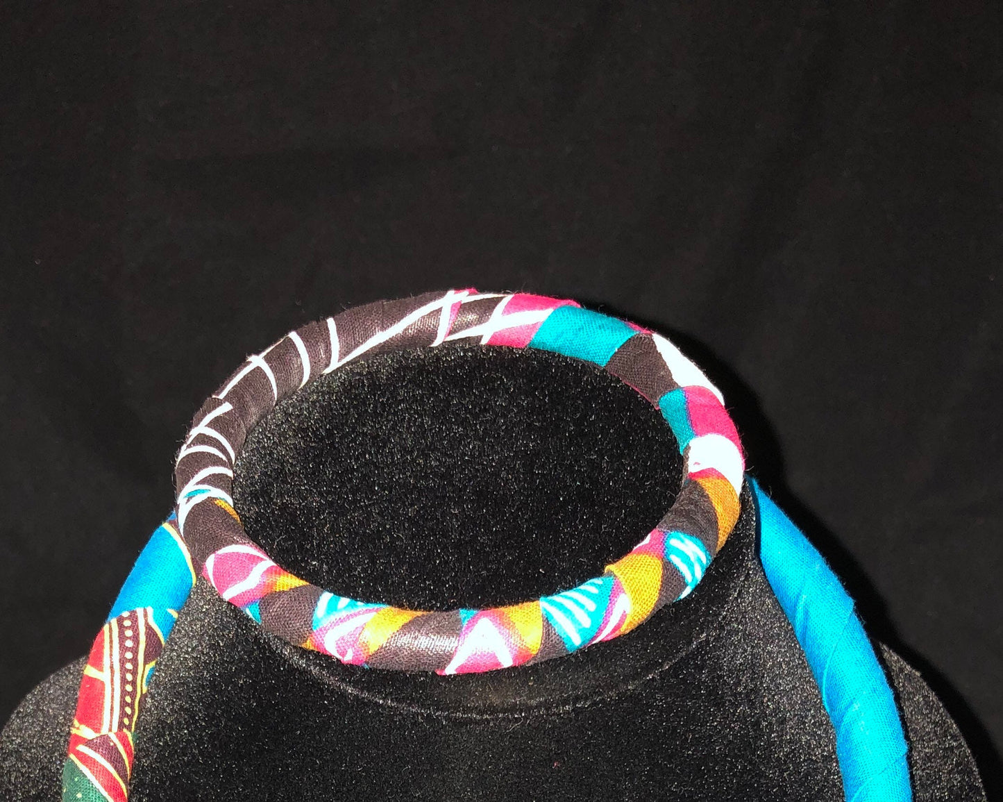 Royal Blue East African Kitenge Choker and Bangle Set | Kenyan Choker and Bangle Set | Tribal & Ethnic | Afrocentric