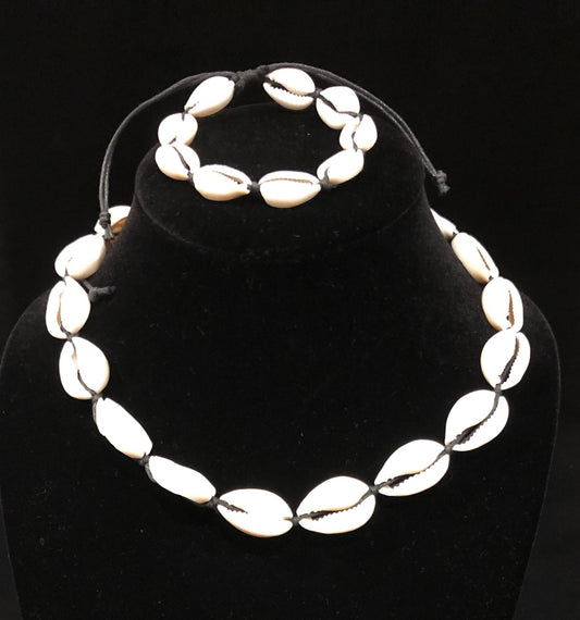 Tiye's Favorite Oshun Cowry Shell Choker Set | African Cowry Shell Choker Set | African Jewelry Set | Tribal & Ethnic | Afrocentric