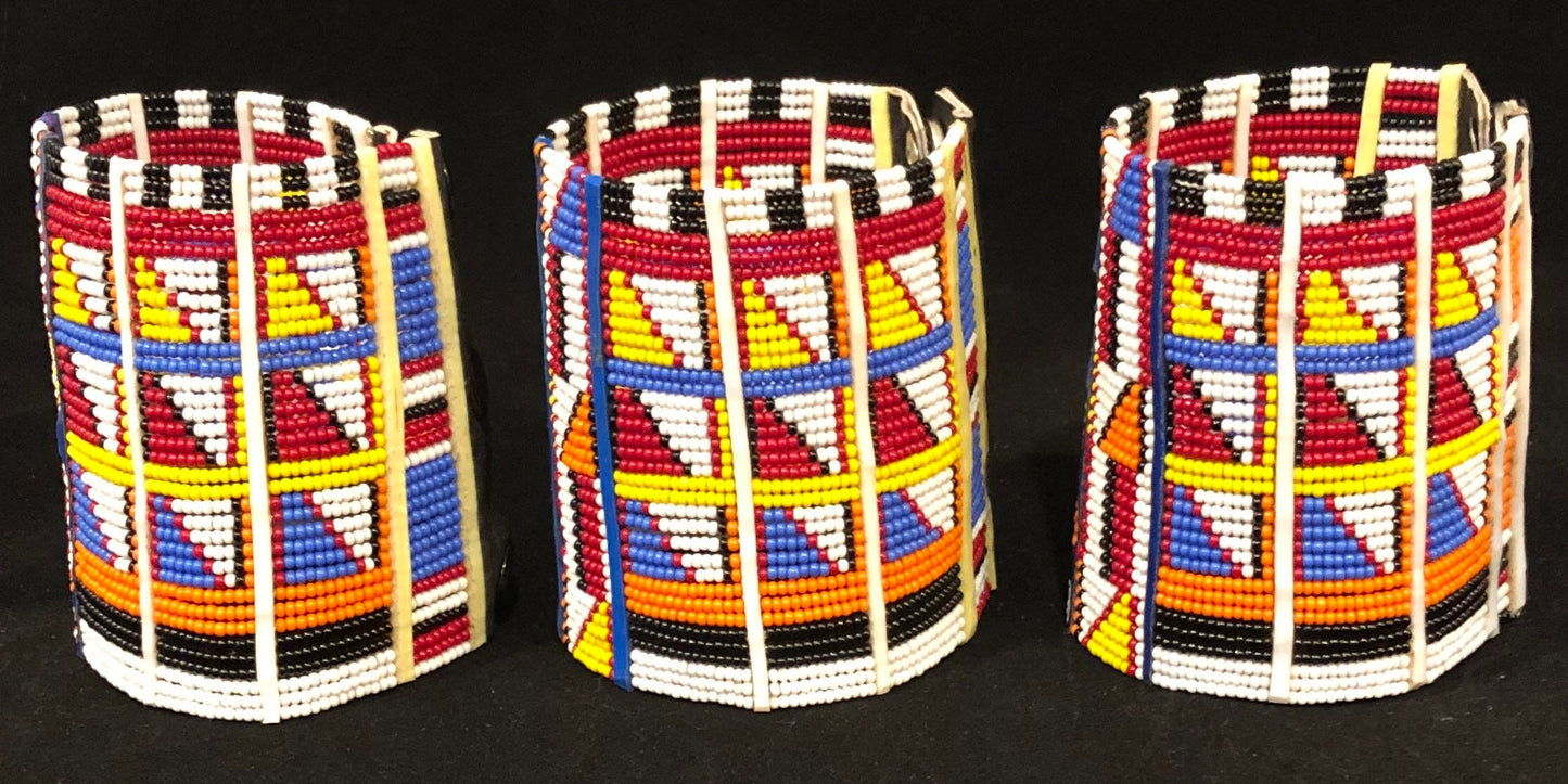 Kandake Beaded Arm Cuff | Maasai East African Beaded Cuff | Nile Valley Handcrafted Beaded Arm Cuff | Tribal & Ethnic | Afrocentric