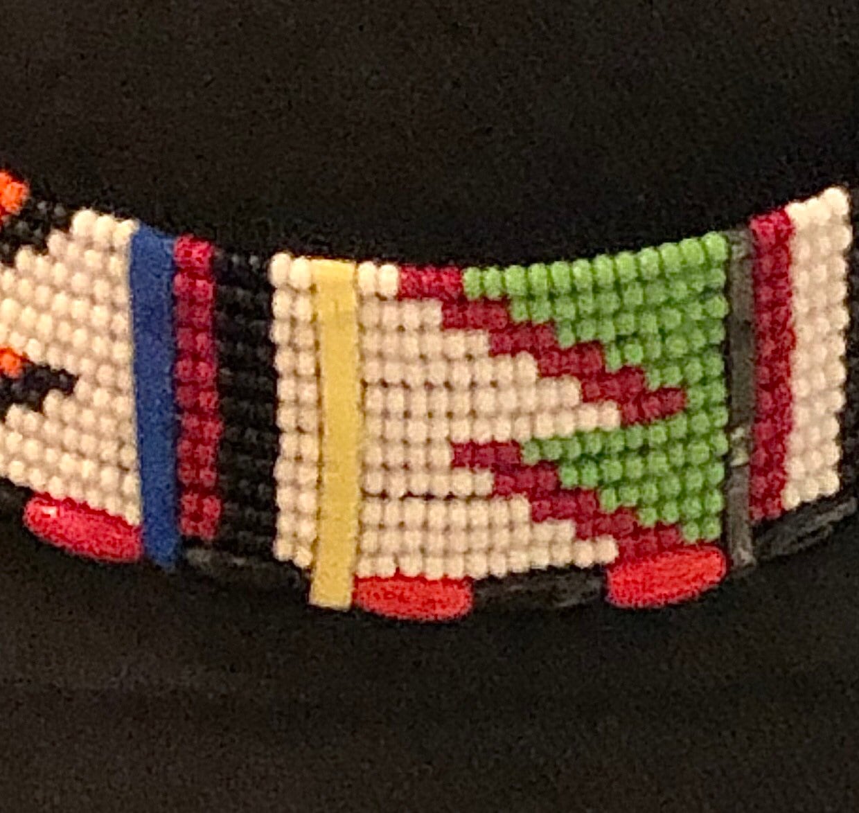 East African Maasai Beaded Choker with Trim | East African Beaded Choker | Nile Valley Jewelry | Tribal & Ethnic | Afrocentric