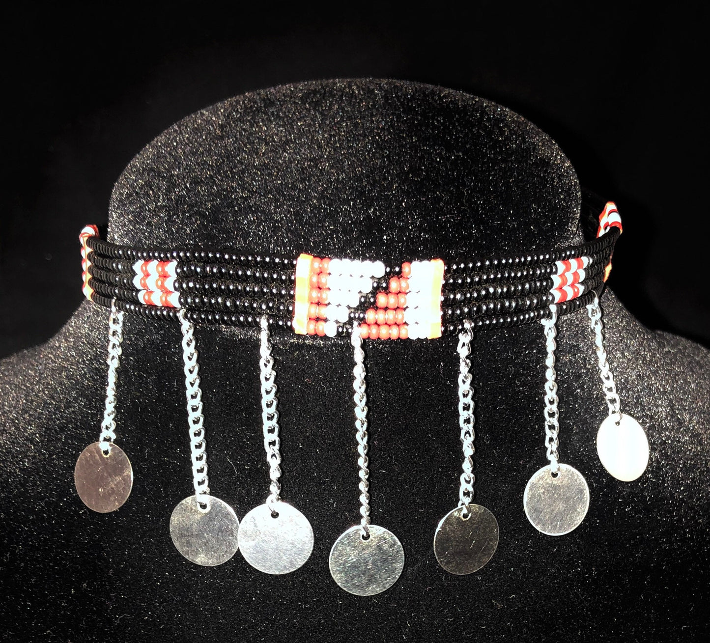 Slim Maasai Beaded Choker  | East African Beaded Choker | Nile Valley Jewelry | Tribal & Ethnic | Afrocentric