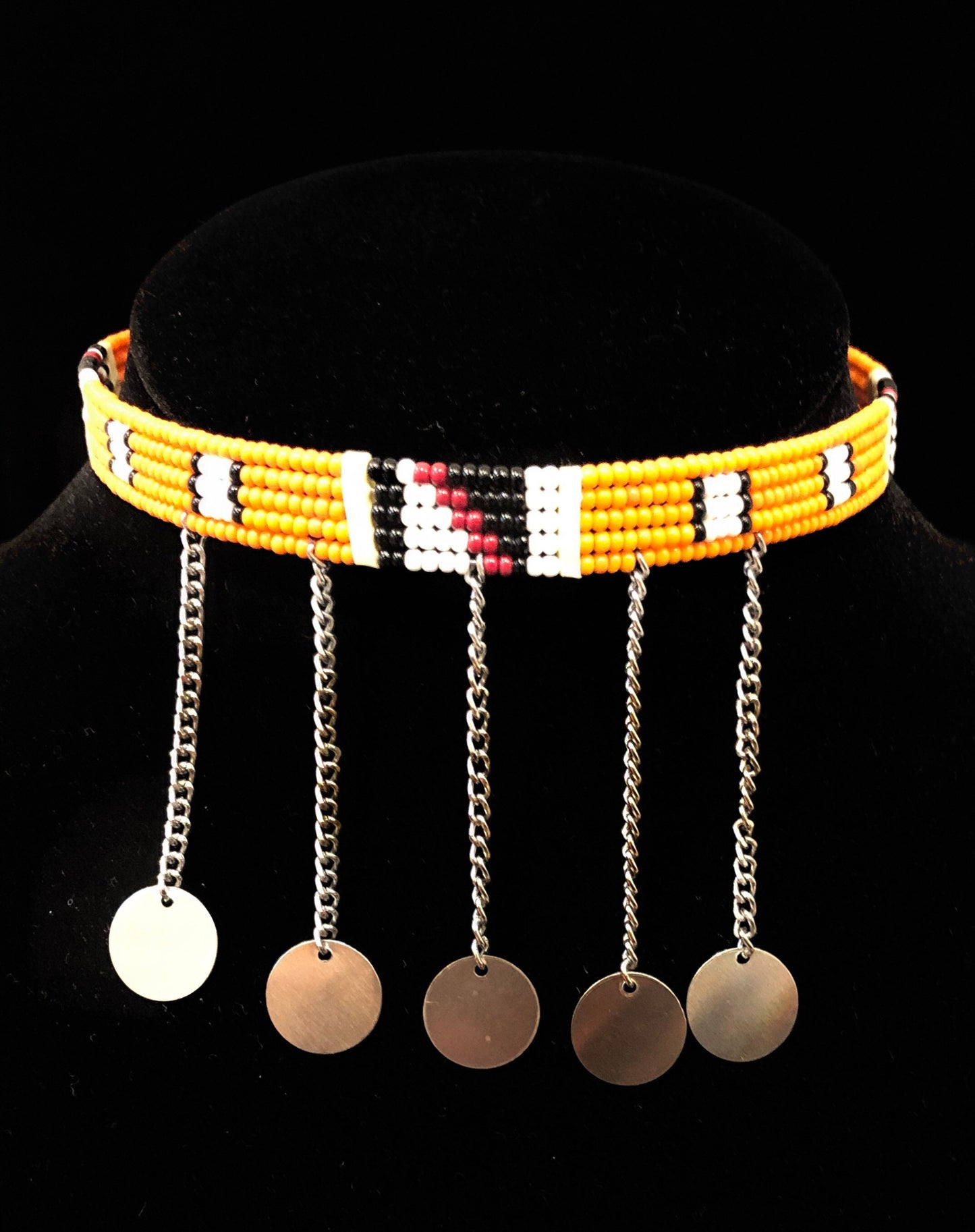 Slim Maasai Beaded Choker  | East African Beaded Choker | Nile Valley Jewelry | Tribal & Ethnic | Afrocentric