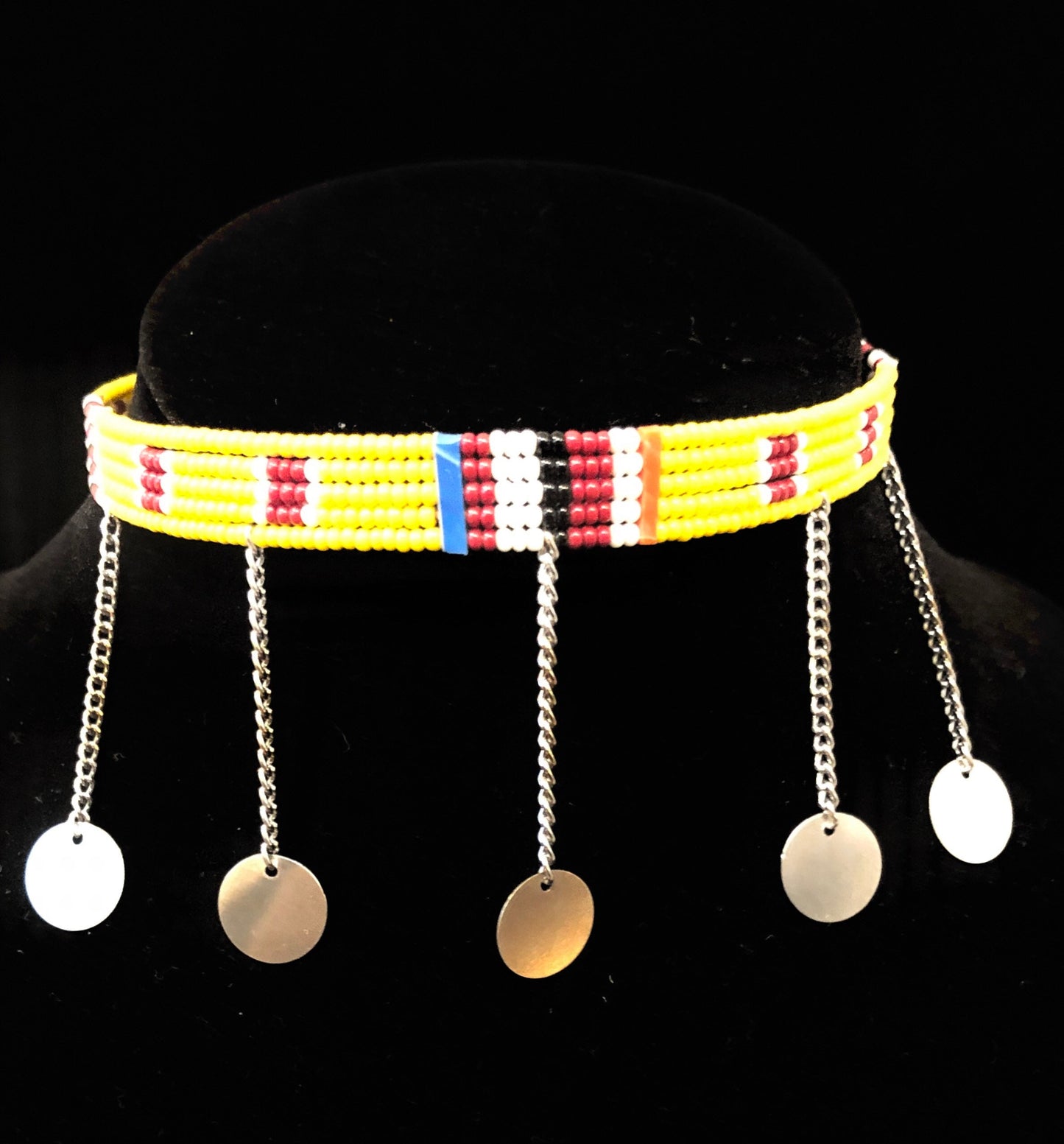 Slim Maasai Beaded Choker  | East African Beaded Choker | Nile Valley Jewelry | Tribal & Ethnic | Afrocentric
