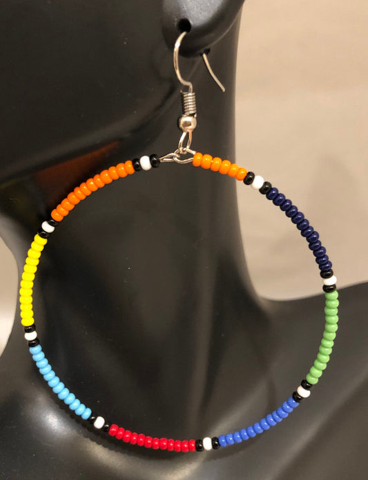 Bongo Hip Hop Hoops | Tanzanian Jewelry | Black Girls Hoops | Tribal & Ethnic | Afrocentric