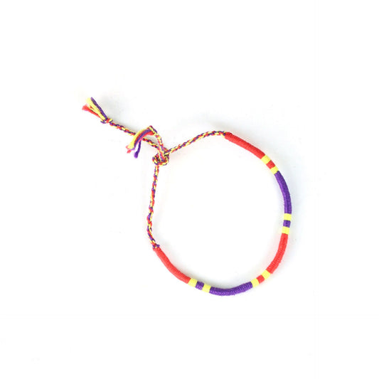 Red, Purple and Yellow String Bracelet | African String Bracelet | Bohemian | Casual | Wristwear | Tribal & Ethnic | Afrocentric
