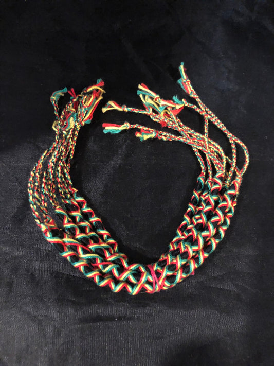 Rasta Zig Zag String Bracelet | African String Bracelet | Caribbean Style | Rastafarian | Tribal & Ethnic | Afrocentric