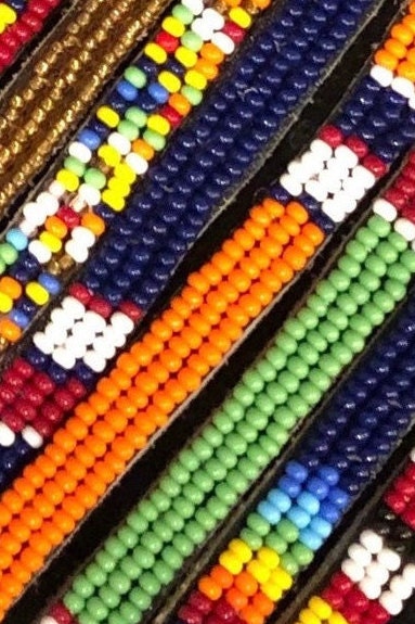 Slim Maasai Beaded Bracelet, String Tie | Slim East African Bracelet | Nile Valley Bracelets | Tribal & Ethnic | Afrocentric