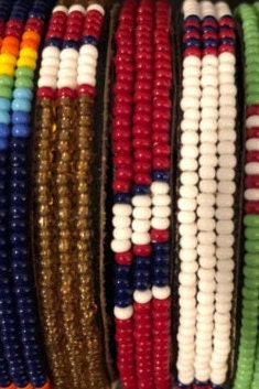 Slim Maasai Beaded Bracelet, String Tie | Slim East African Bracelet | Nile Valley Bracelets | Tribal & Ethnic | Afrocentric