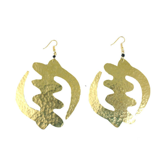 Oversized Gye Nyame Earrings | West African Earrings | Ghanaian Earrings | Adinkra Jewelry | Tribal & Ethnic | Afrocentric