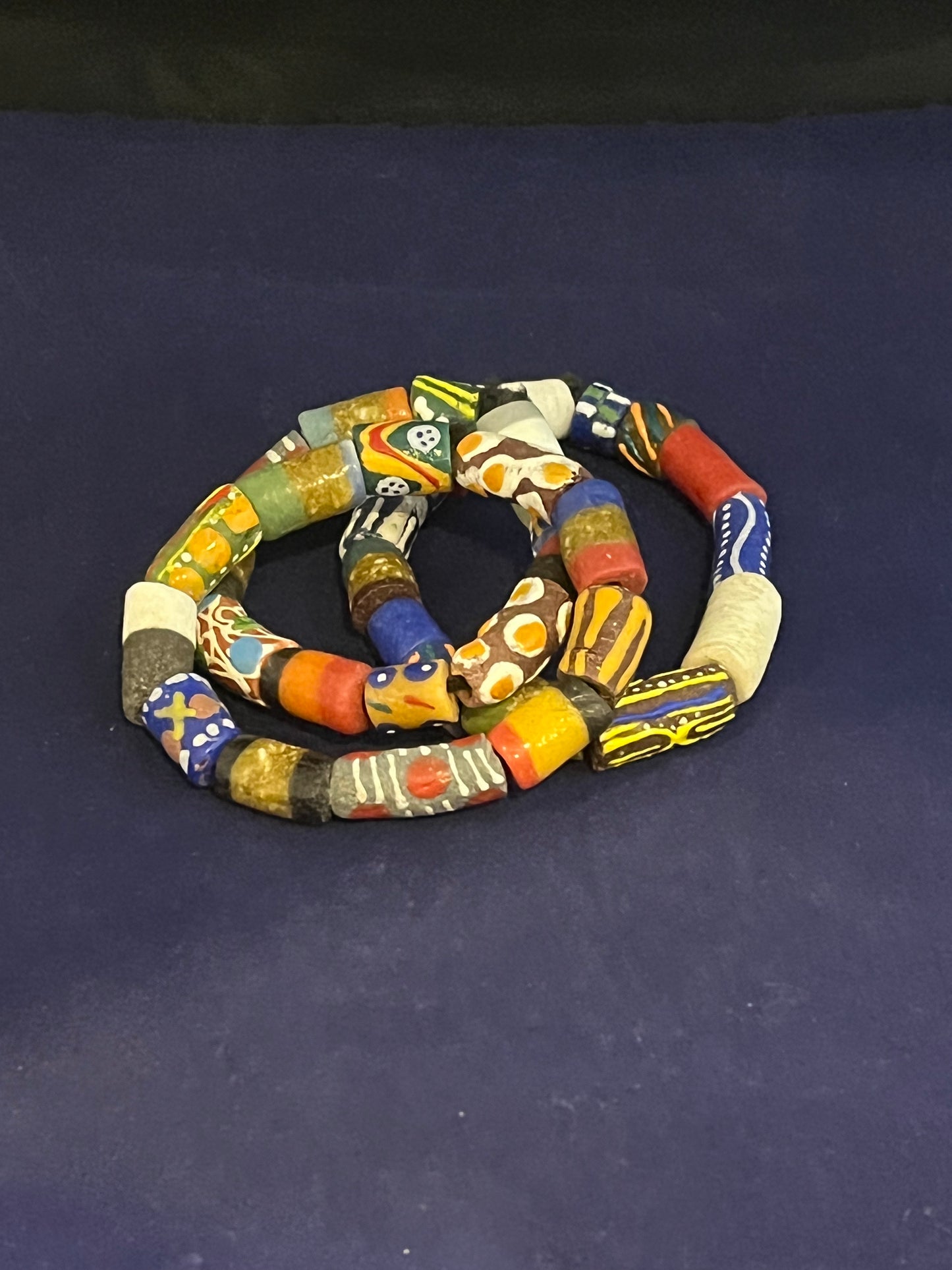 Ashanti Trade Bead Bracelets, Assorted | Ghanaian Trade Bead Bracelets | African Jewelry | West African Bead Bracelets | Tribal & Ethnic