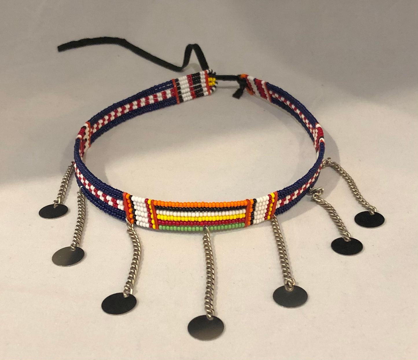 Slim Maasai Beaded Headband  | East African Beaded Headband | Young Queen's Headband | Nile Valley Jewelry | Tribal & Ethnic |