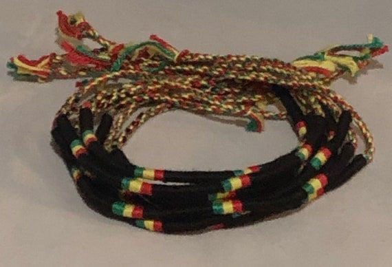 Rasta String Bracelet | African String Bracelet | Caribbean Style | Rastafarian | Tribal & Ethnic | Afrocentric