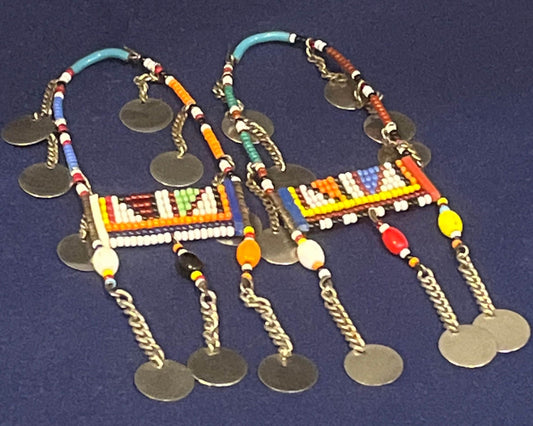 Maasai Over the Ear Cuff with Tassels Earrings | East African Over the Ear Cuff with Tassels Earrings | Nile Valley Jewelry | Tribal & Ethnic | Afrocentric